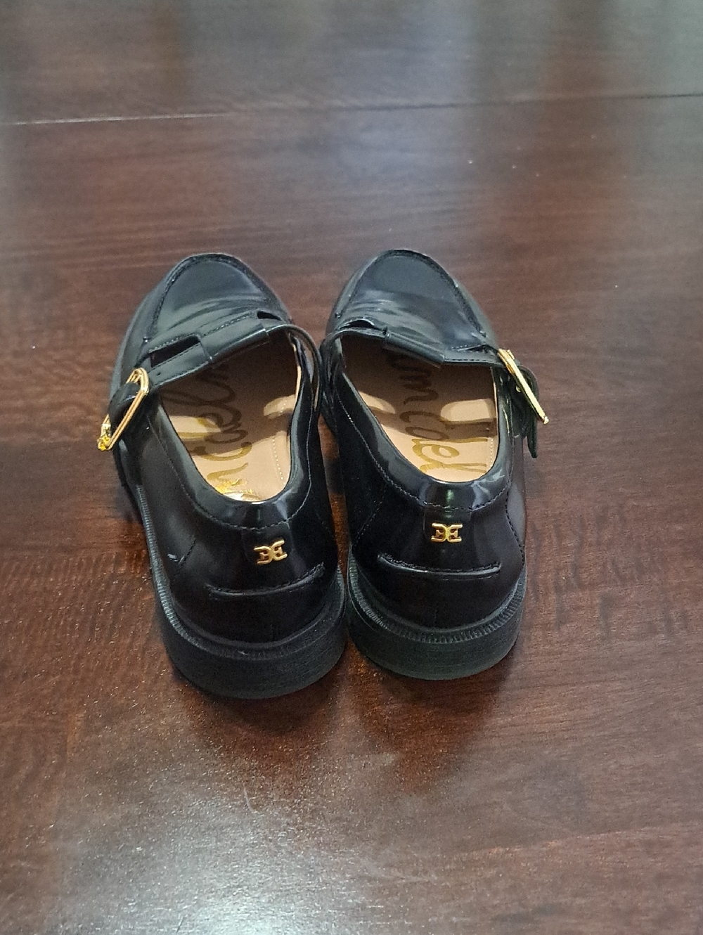 Sam Edelman Black Women's Buckle Loafers - Classic Slip-On Style New Size 7 1/2 - Picture 2 of 5